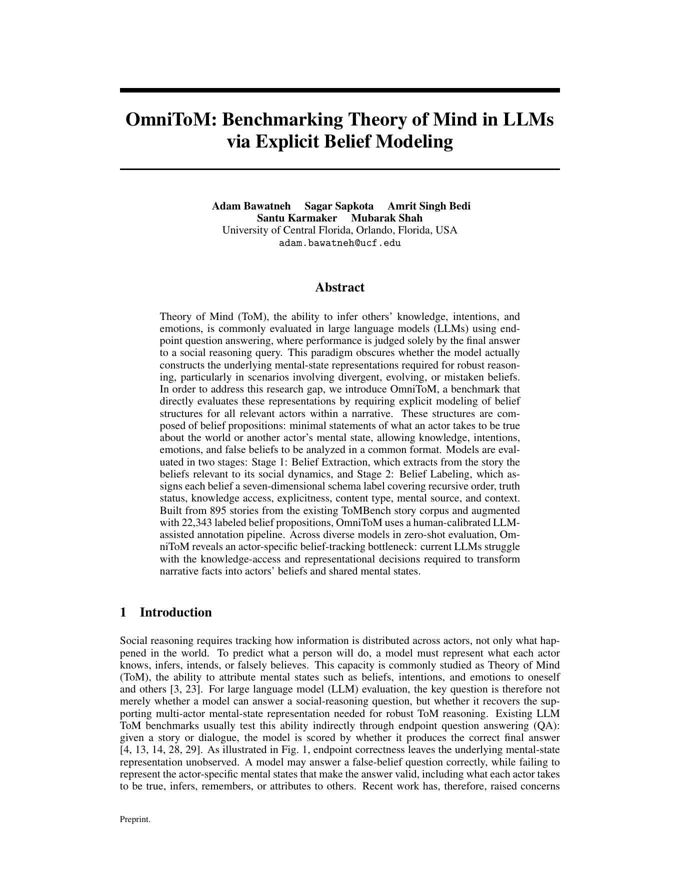 First page preview of the OmniToM arXiv preprint